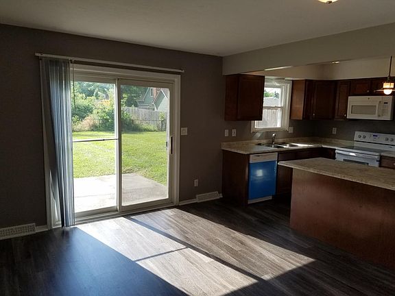 Dining room and kitchen