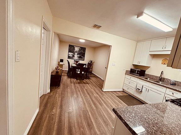 View of the kitchen and dining room