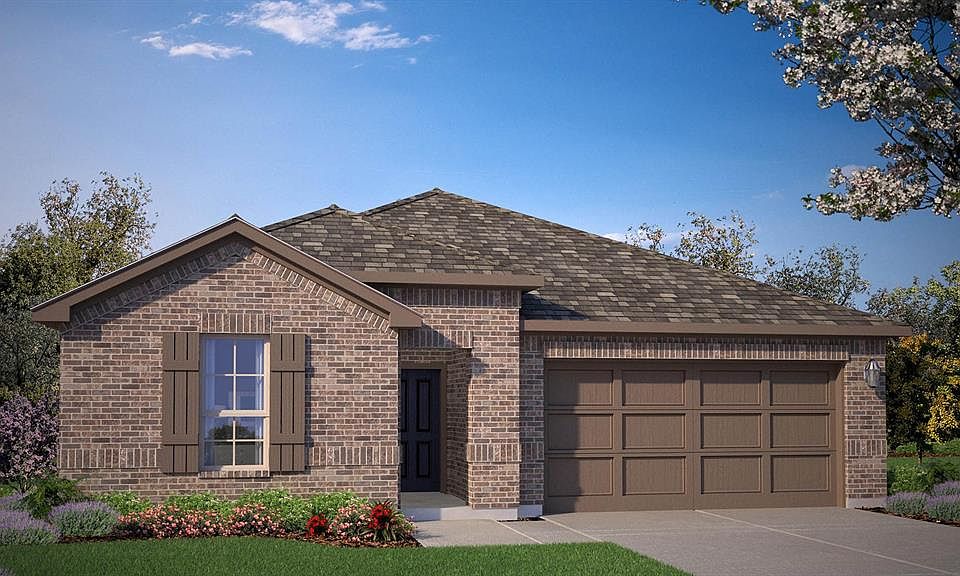 Front Elevation - D.R. Horton''s LexingtonFloorplan Elevation B - All Home and community information, including pricing, included features, terms, availability and amenities, are subject to change at any time without notice or obligation. All Drawings, pictures, photographs, video, square footages, floor plans, elevations, features, colors and sizes are approximate for illustration purposes only and will vary from the homes as built.