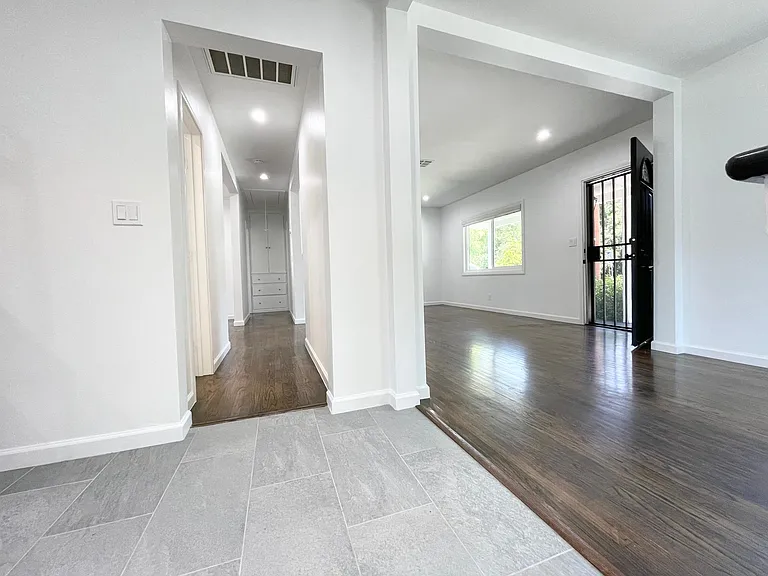 View looking to the front door - dinning room to the right