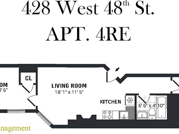 2nd image of 428 W 48th St APT 4re