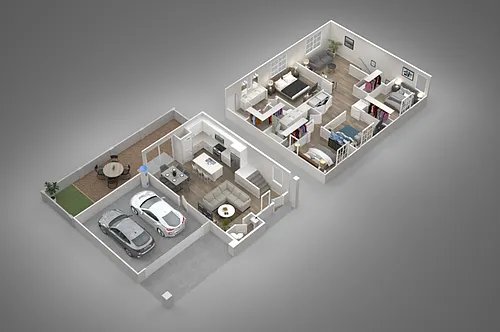 Floor plan 4 Bed / 2.5 Bath
