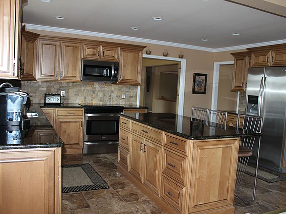 kitchen and island