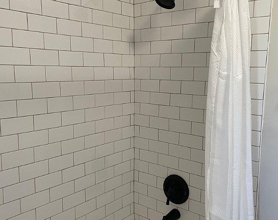 Newly Renovated Shower with new bathtub