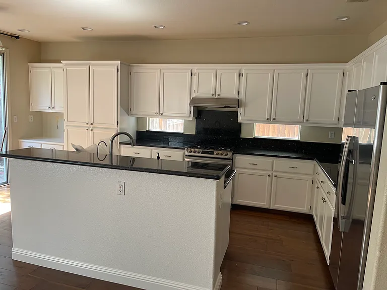 Kitchen with storage space