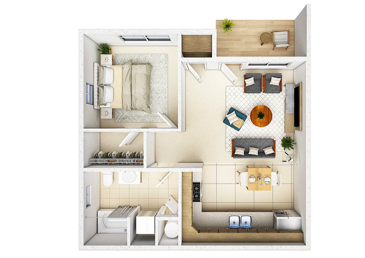 Floor plan One-Bedroom