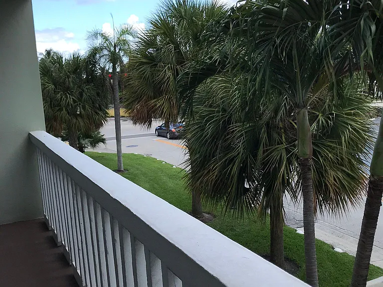Balcony view towards beach