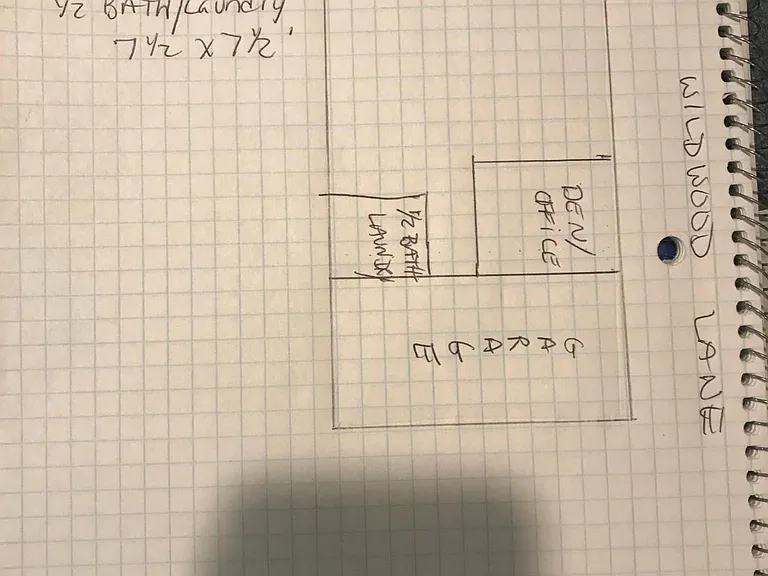 Very rough downstairs schematic.