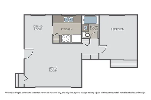 Floor plan 1 Bed A