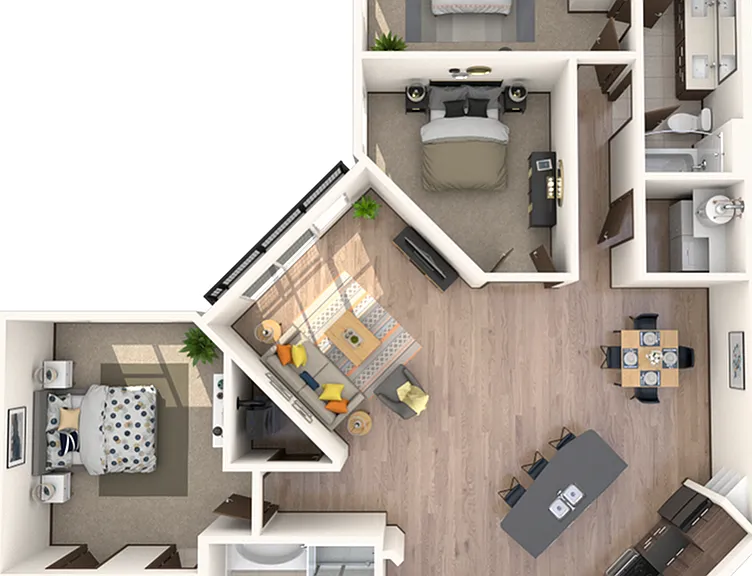 3 Bedroom | 2 Bath | 1612 SF 3 Bedroom | 2 Bath | 1612 SF