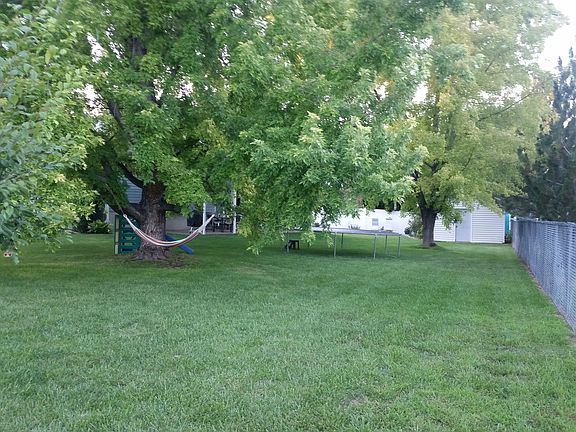 Back fence line of yard