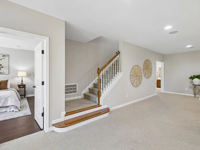 Steps to the fantastic lower level living area!