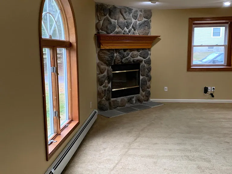 Family room with new Carpet