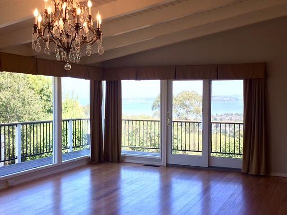 Living room with Bay views