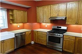 Kitchen with gas range
