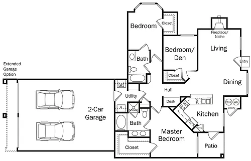 Floor plan 3D2-TOULOUSE