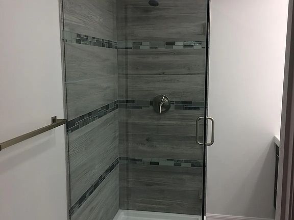 updated, modern main bathroom