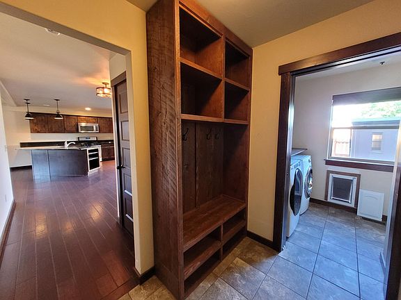 Mudroom and laundry room.