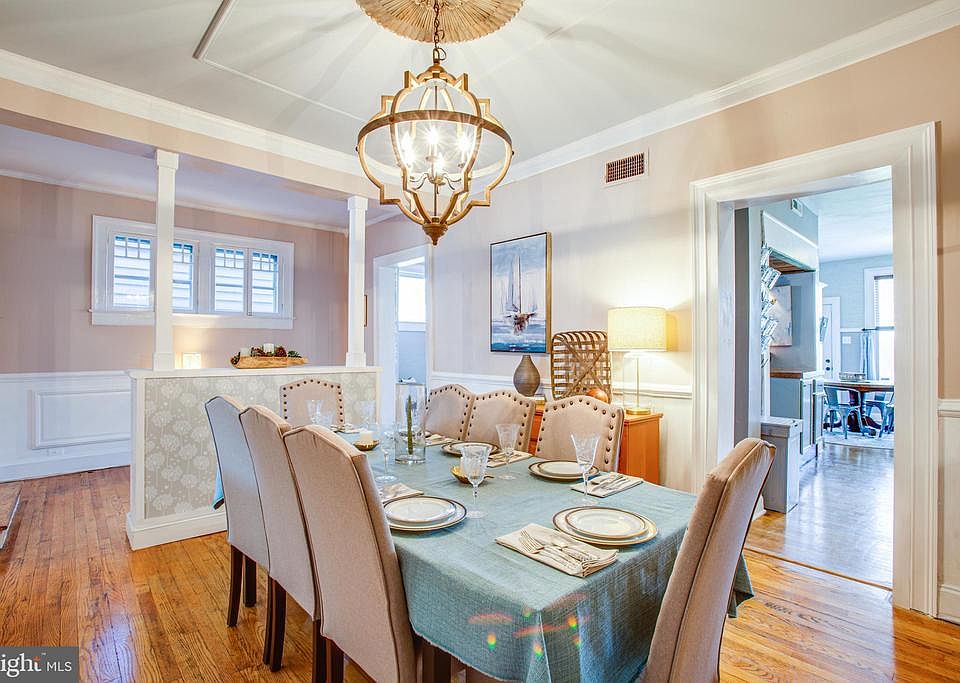 Dining room opened up to full width of the house.