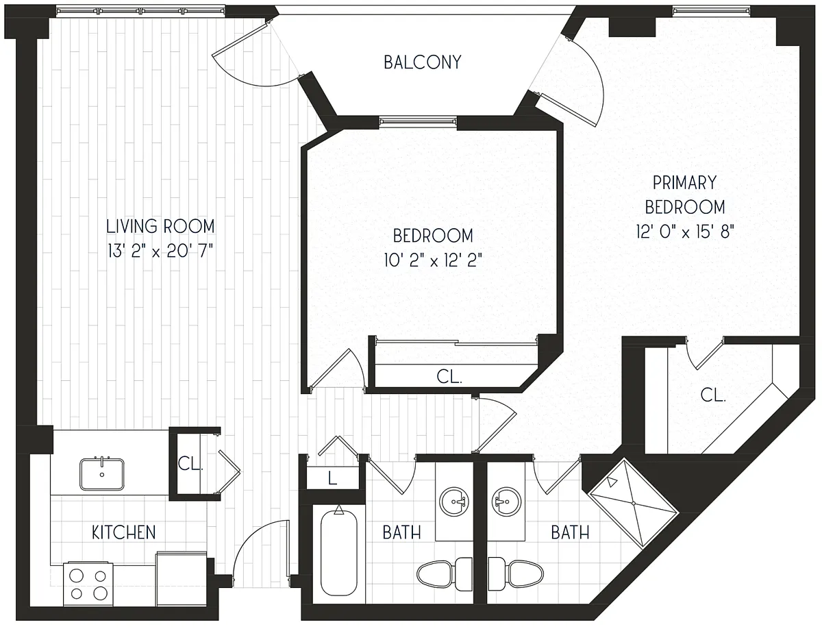 Floor plan 2x2 C1 - Partial