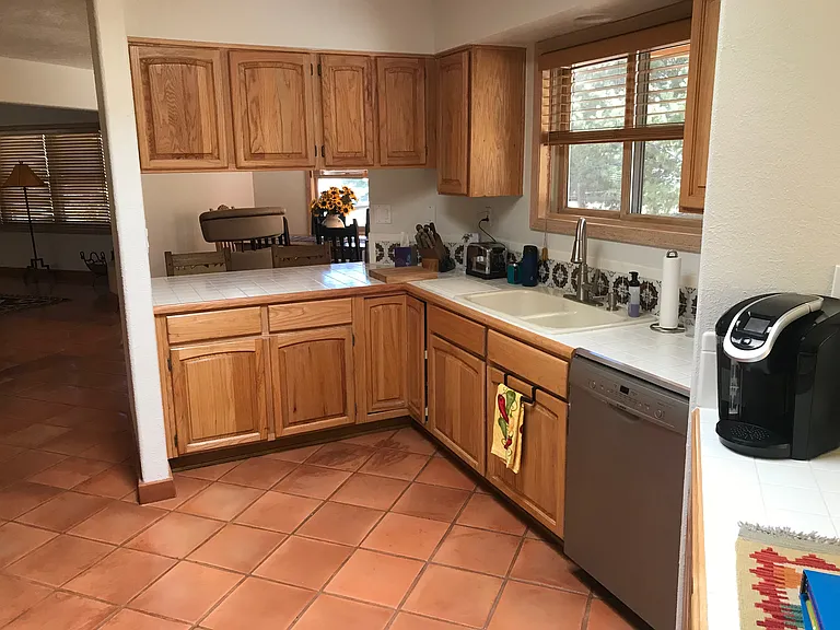 Kitchen prep area with Bosch dishwasher ...