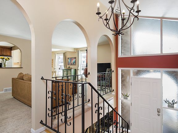 Front door and upper level