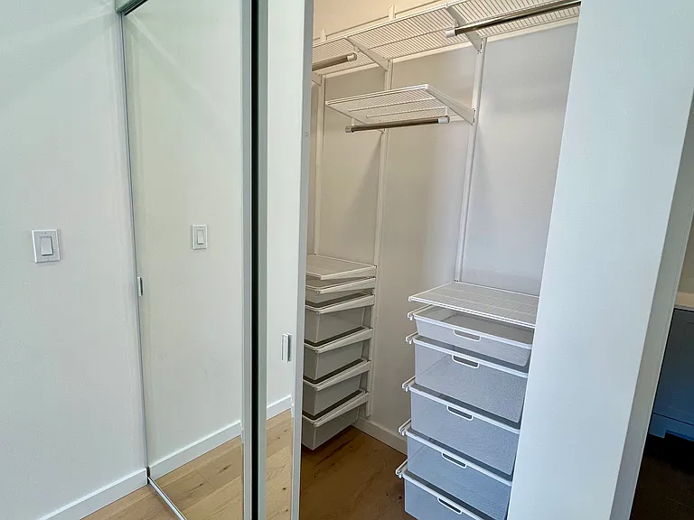 Master Bedroom with Elfa built-in closet system