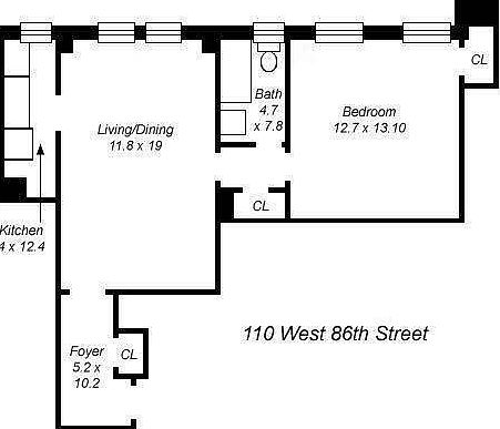 2nd image of 110 W 86th St APT 7D