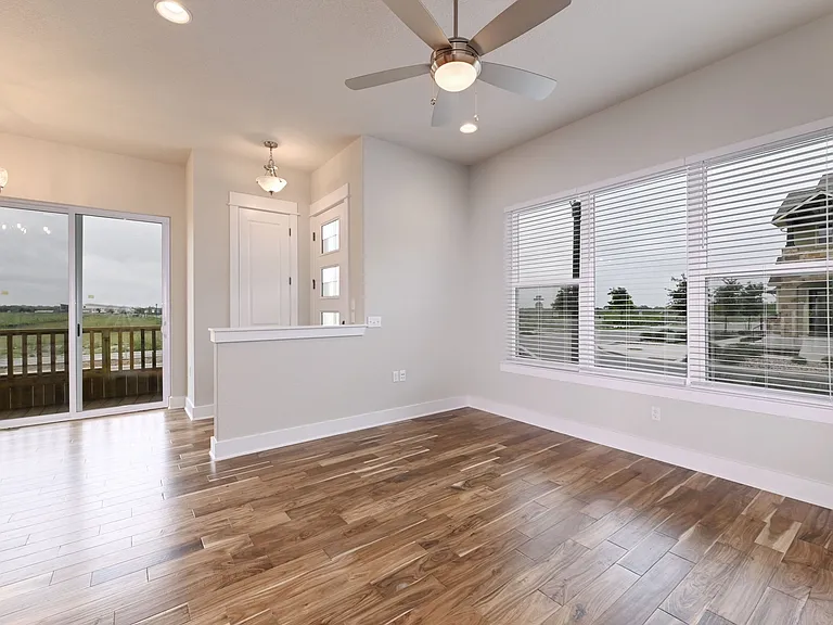 Living area and front door