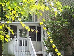 Back screen porch accesses beaut. back yard