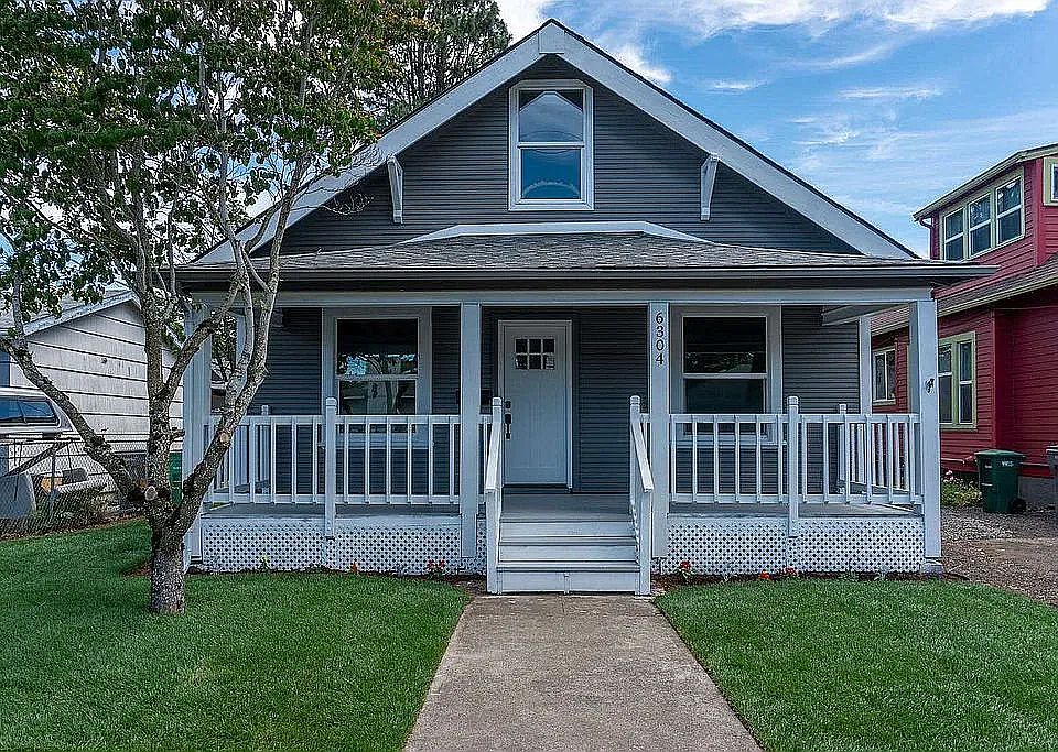 Front of the house, front porch is big enough for some furniture (ex: table and chair)