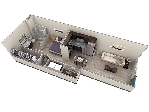 Floor plan Studio Grand Courtyard