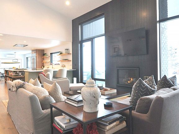 Main level living area with Teton views