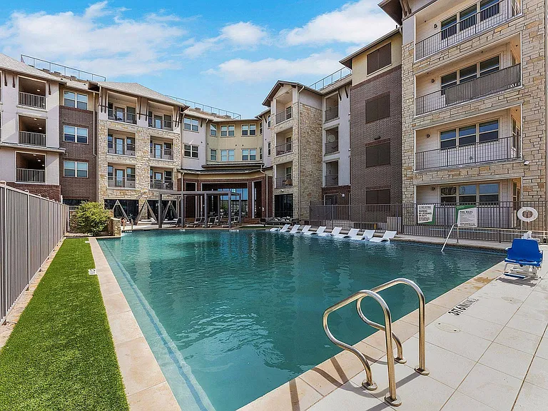 Refreshing resort-style pool at Discovery Park Apartments in Denton