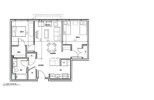 Floor plan Unit Type 2A