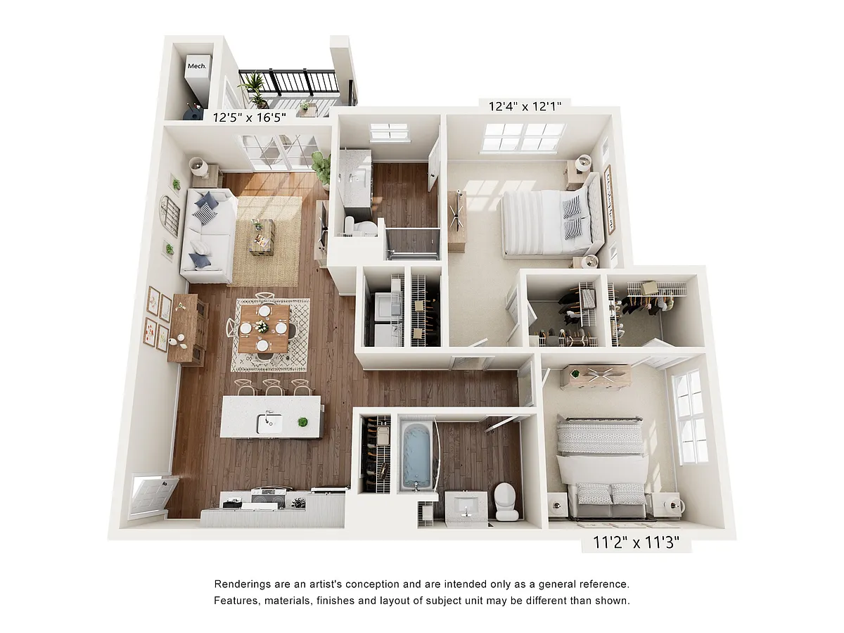 Floor plan Two Bed B4