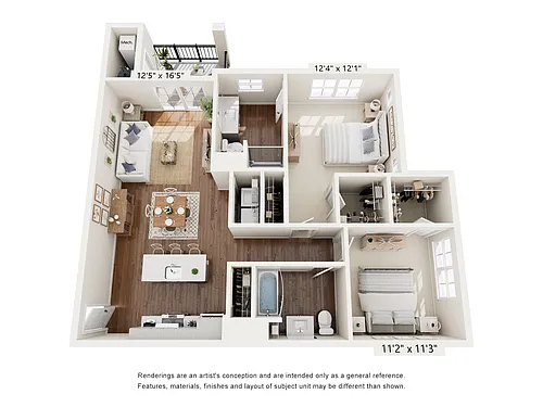 Floor plan Two Bed B4