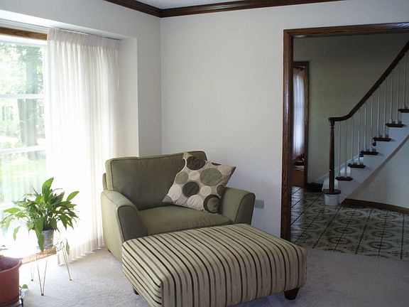 Living room with bay window