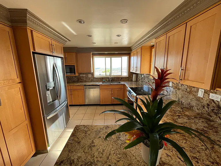 Gourmet kitchen with ocean views!