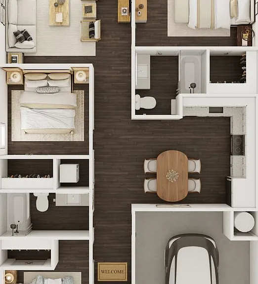 Now Leasing: 2,3, & 4-Bedroom Duplexes at Woodward Park with Attached GarageApply Today! — Photo 2