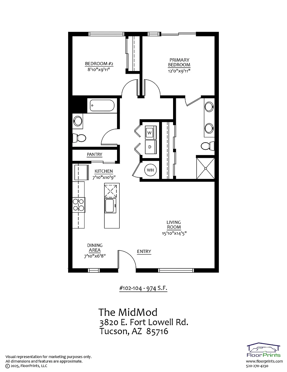 Floor plan Units 102-104