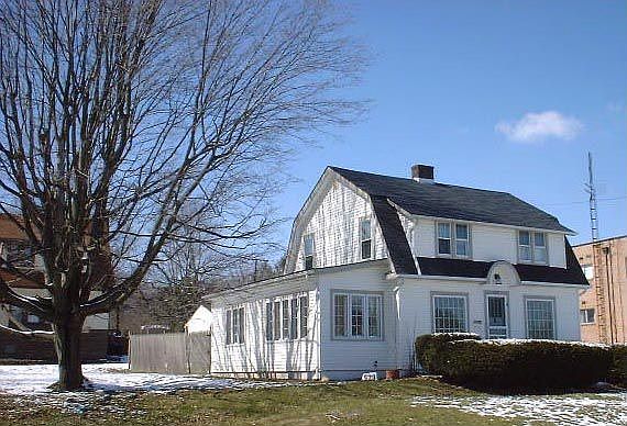 house and side yard - winter