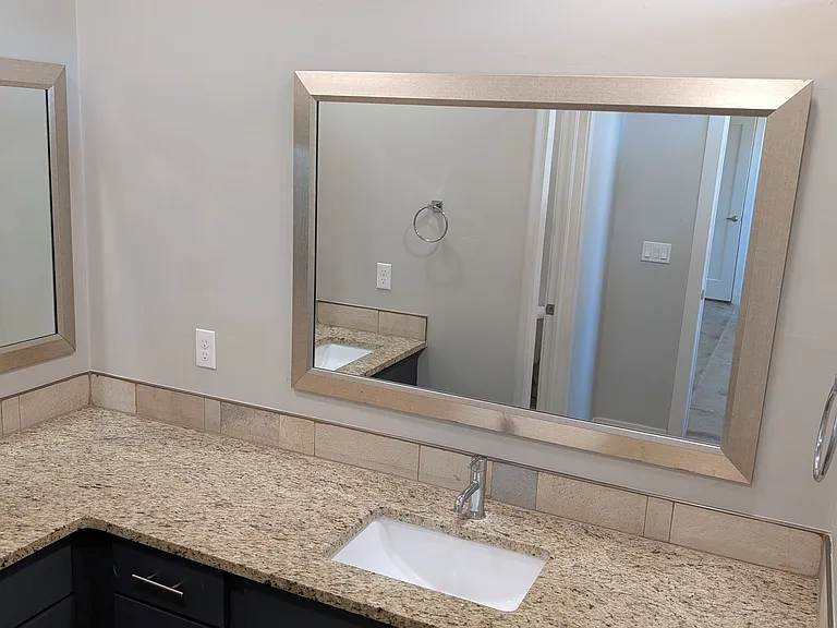 Master bathroom with double sink
