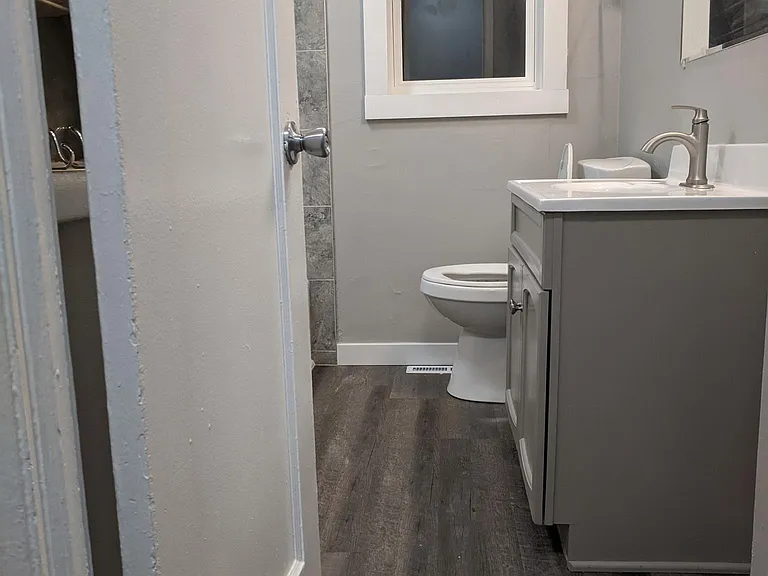 Remodeled bathroom on the main floor