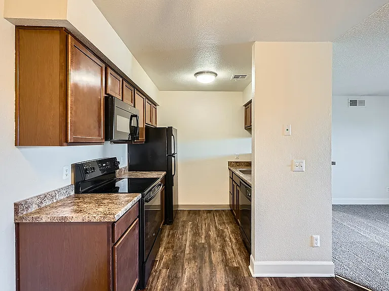 Step into a contemporary culinary haven featuring stylish amenities and elegant design.
