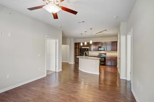 Stunning Kitchen with Hardwood-Style Flooring - Reveal on Cumberland Apartments