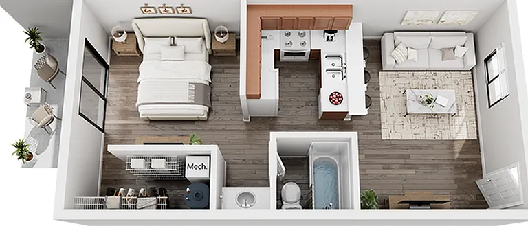 Colonial Village Studio Floor Plan Colonial Village Studio Floor Plan