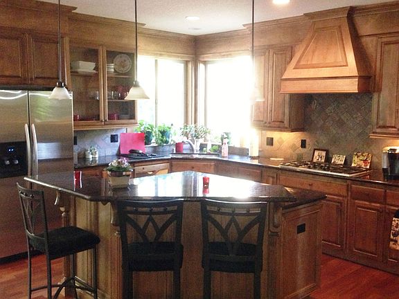 Kitchen and island