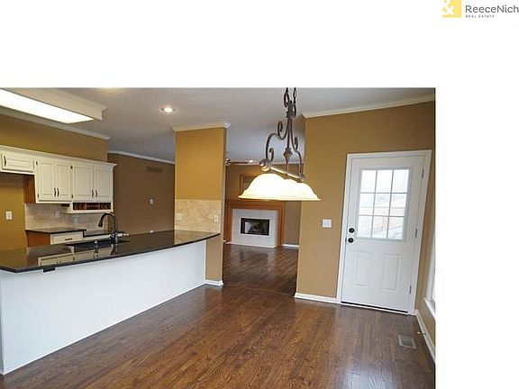 New granite counters in open kitchen