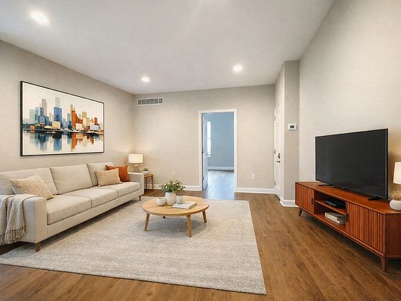 Virtually staged living room